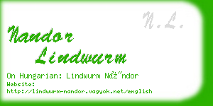 nandor lindwurm business card